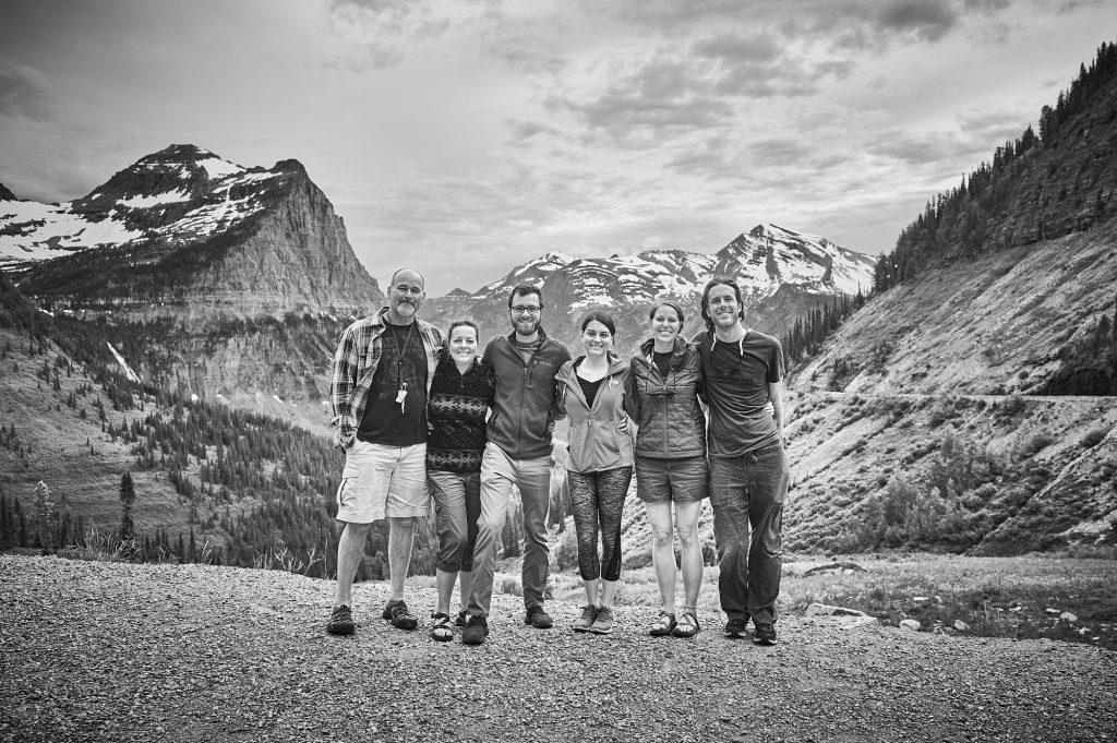 Todd Joyce commercial photographer and his family in Glacier National Park